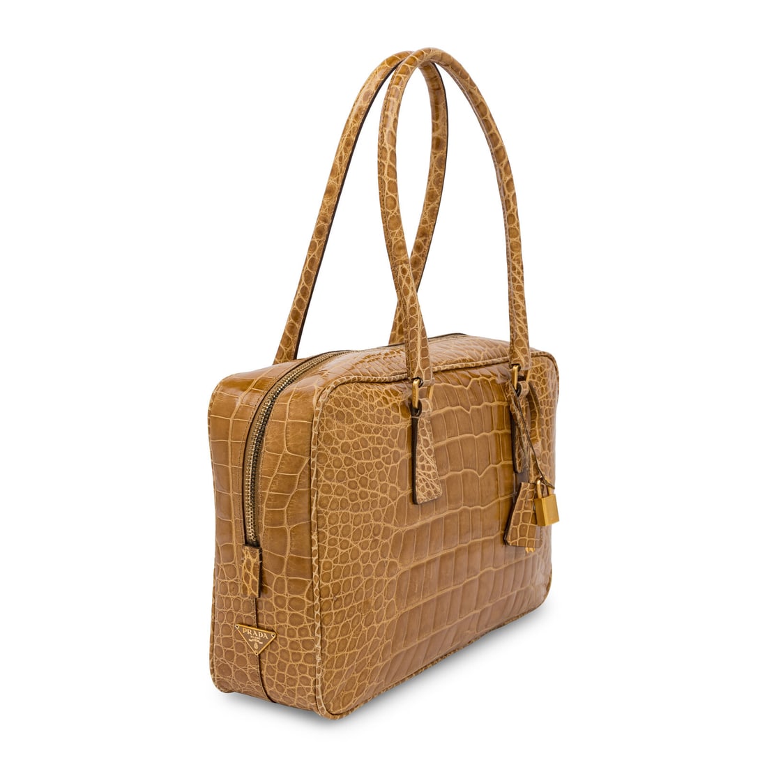 Prada, Tan Crocodile Handbag - 2