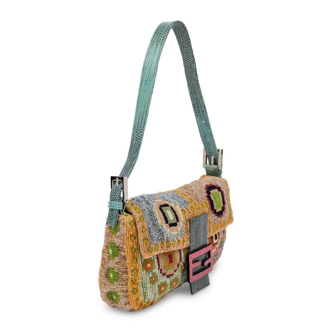 Fendi, Beaded Needlepoint Baguette - 2