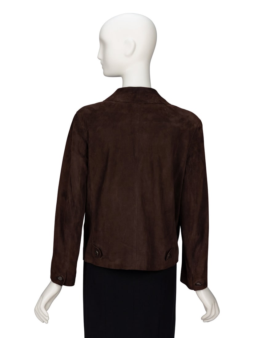 Chanel, Chocolate Brown Suede Jacket - 3