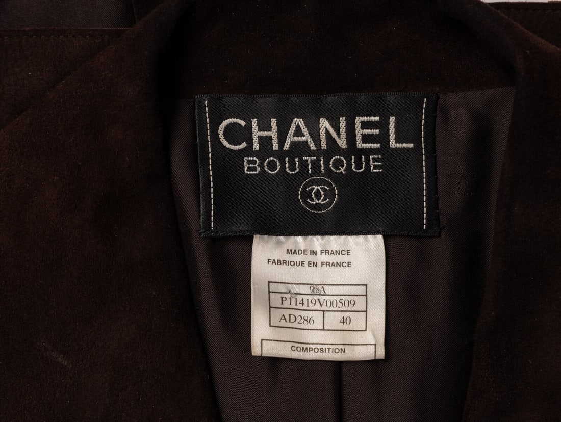 Chanel, Chocolate Brown Suede Jacket - 4