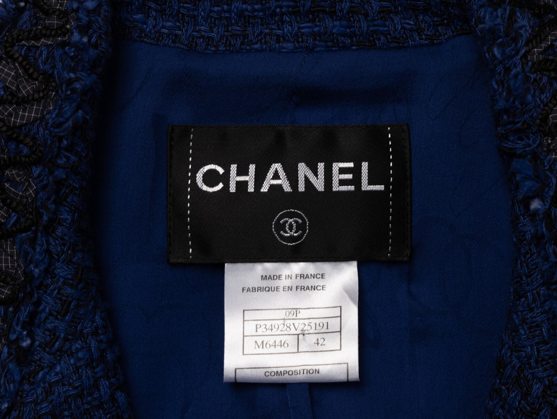 Chanel, Dark Blue Tweed Jacket - 4