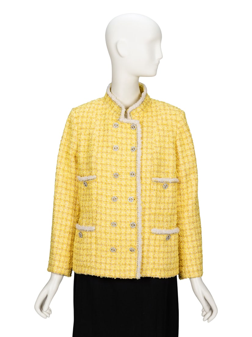 Chanel, Lemon Yellow Tweed Jacket (1 of 7)