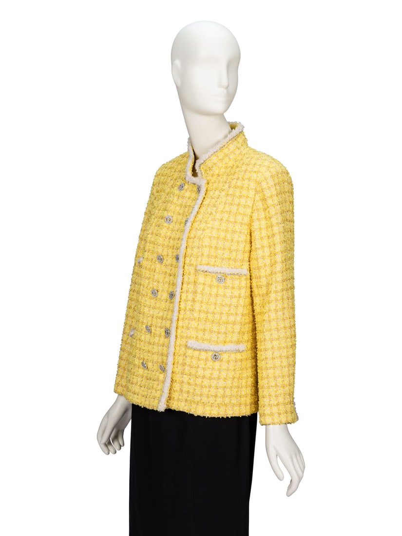 Chanel, Lemon Yellow Tweed Jacket - 2