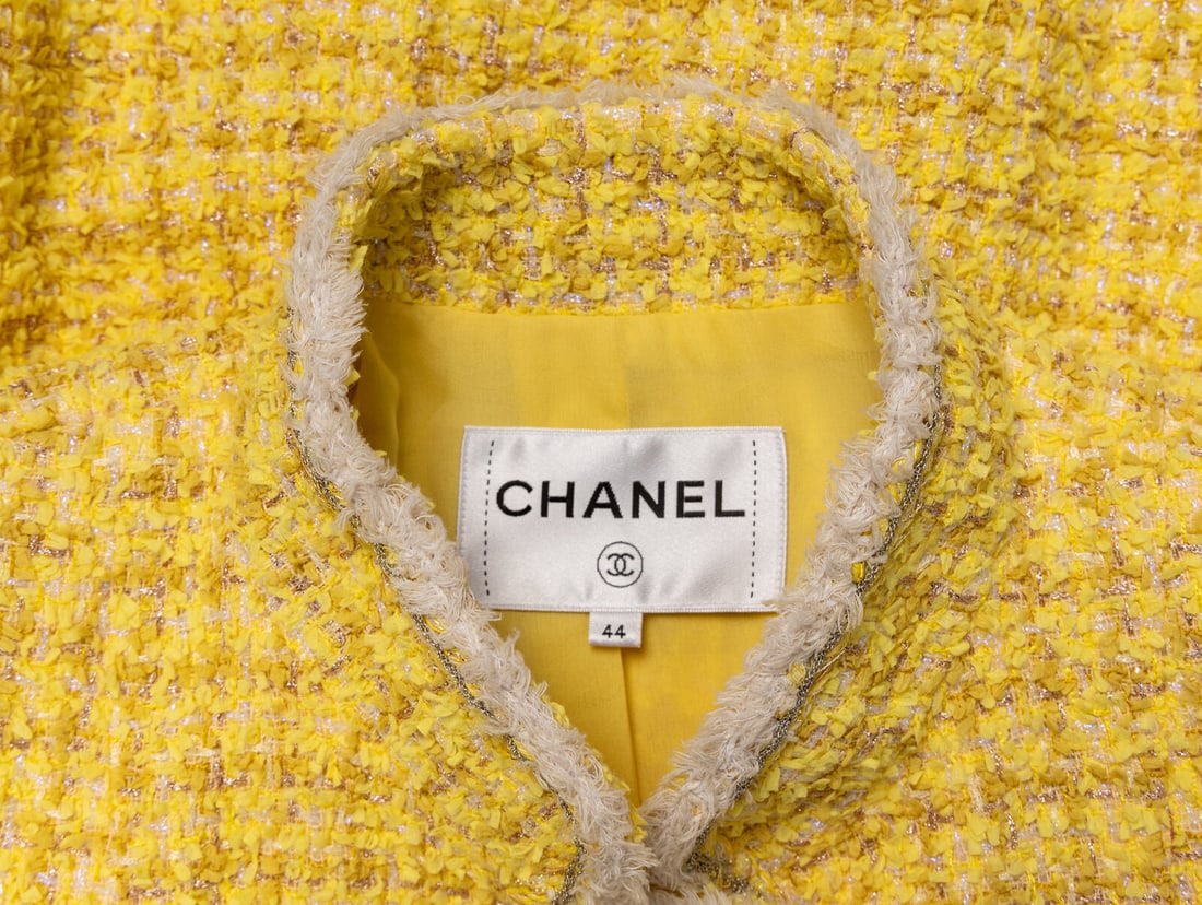 Chanel, Lemon Yellow Tweed Jacket - 4