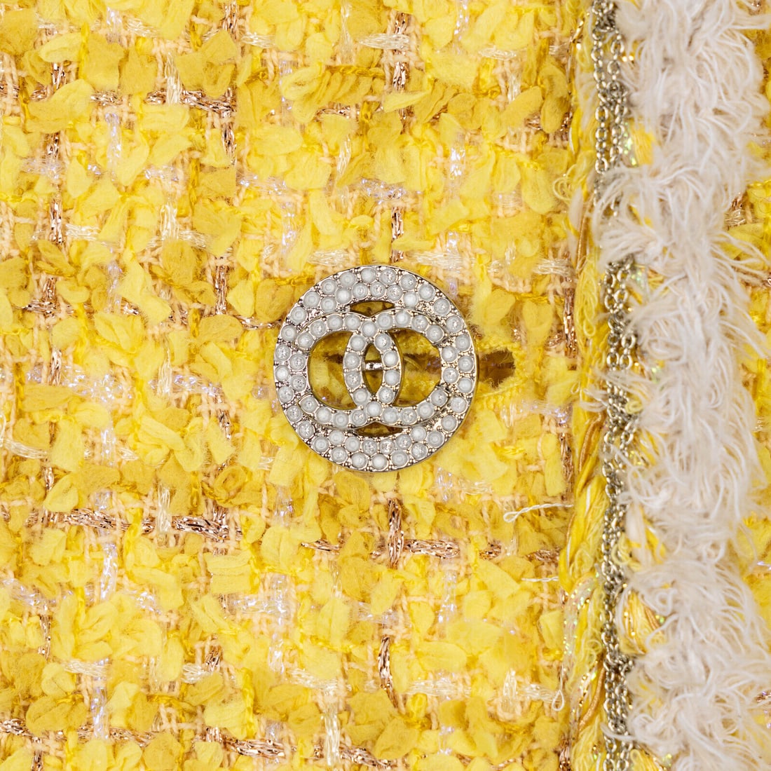 Chanel, Lemon Yellow Tweed Jacket - 5