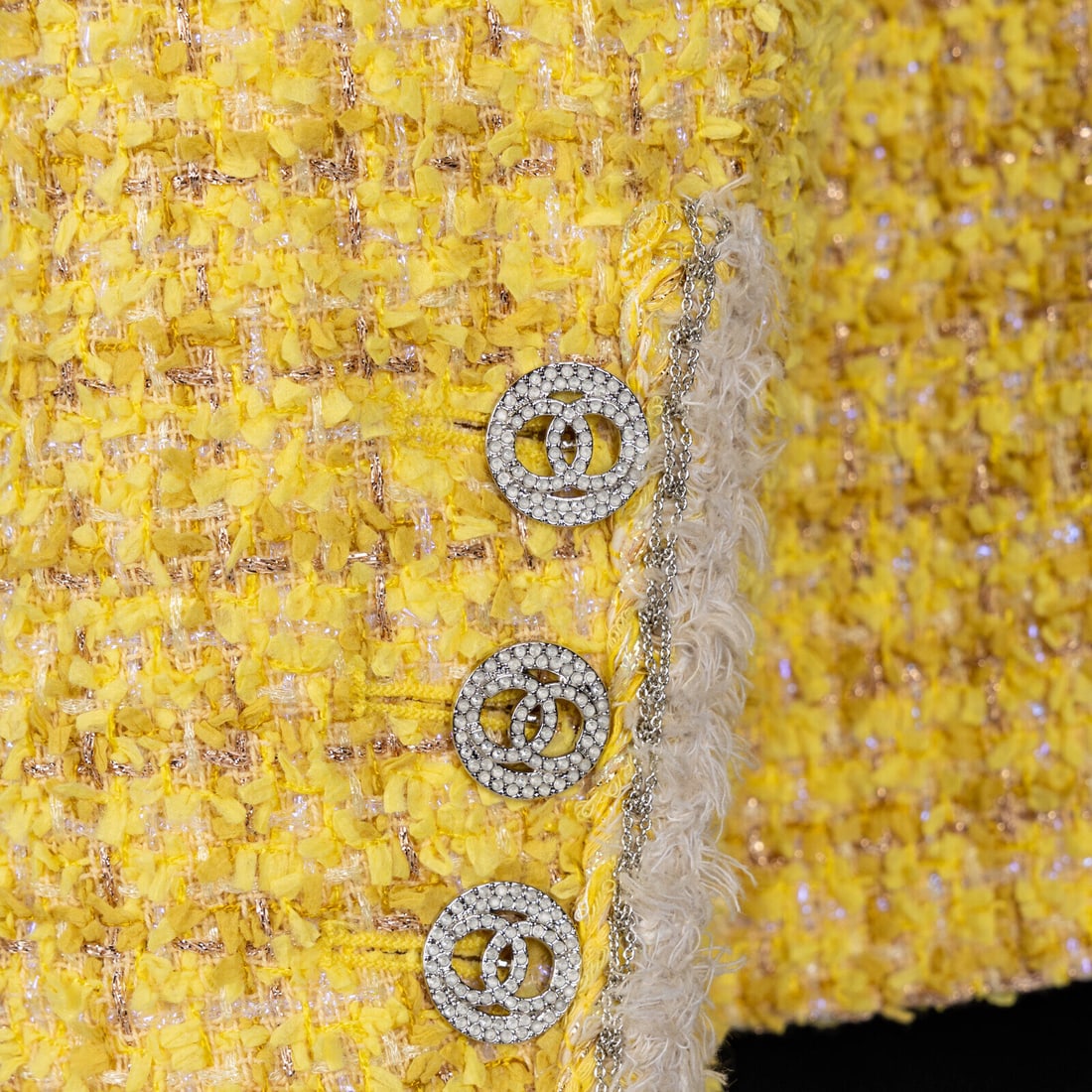 Chanel, Lemon Yellow Tweed Jacket - 6