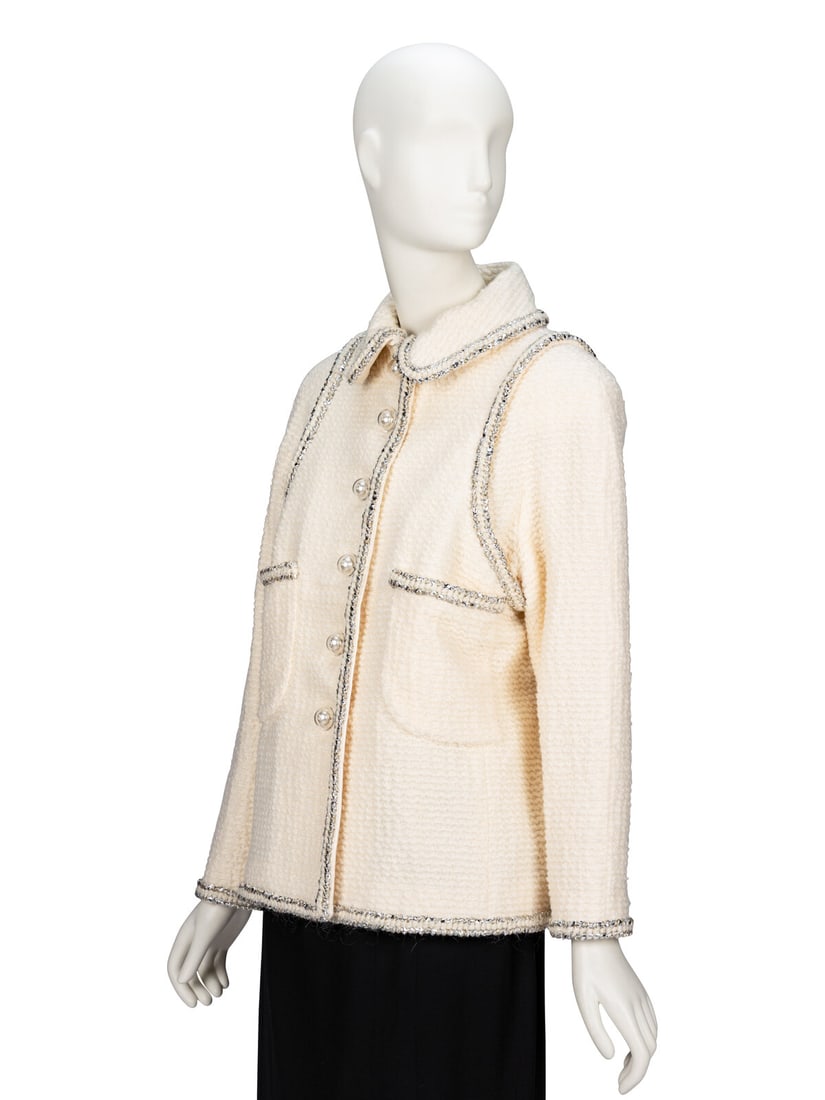 Chanel, Metallic Trim Tweed Jacket - 2