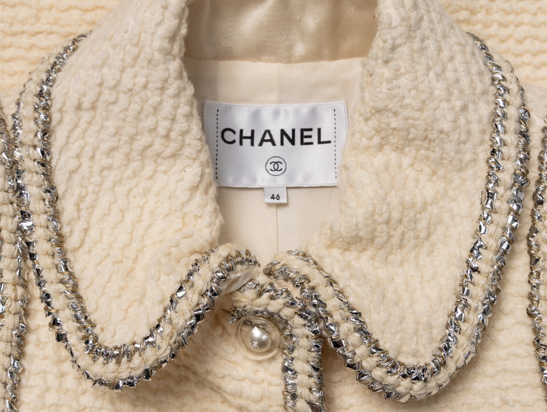 Chanel, Metallic Trim Tweed Jacket - 4