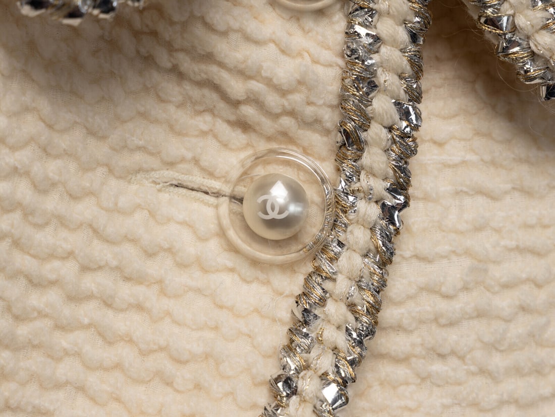 Chanel, Metallic Trim Tweed Jacket - 5