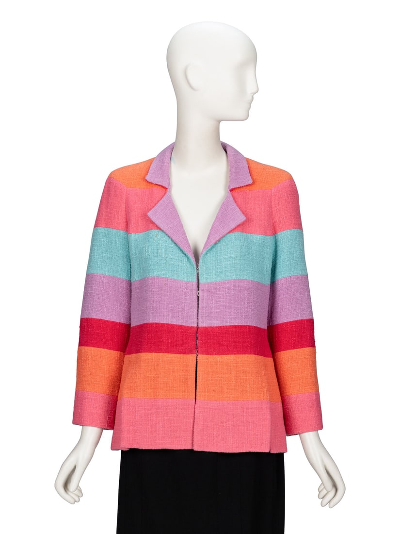 Chanel, Striped Cotton Tweed Jacket (1 of 4)