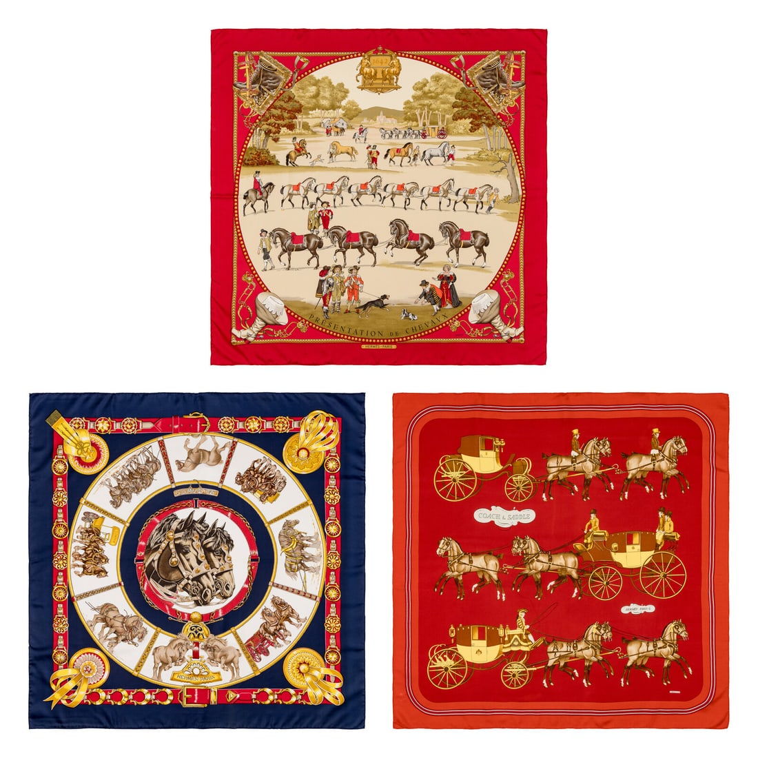 Hermès, Three Silk Scarves 90 (1 of 4)