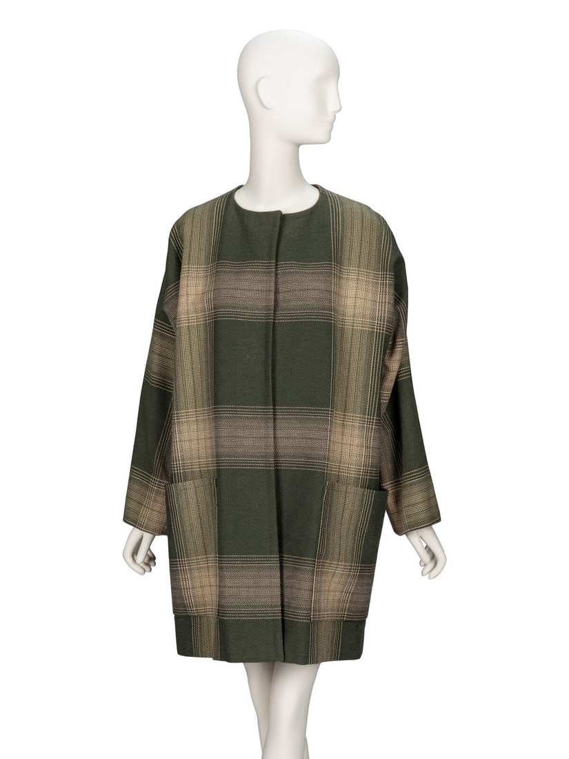 Bill Blass, Green Plaid Coat (1 of 4)