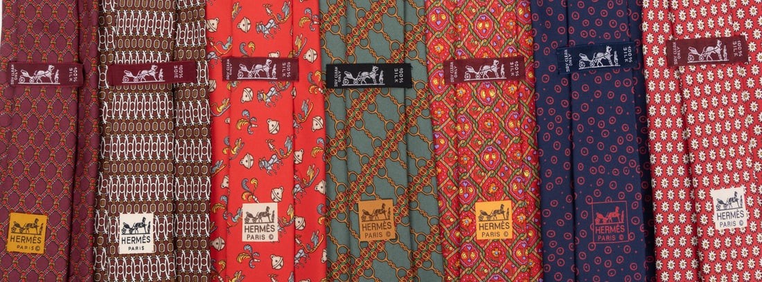 Hermès, Seven Silk Neckties - 2