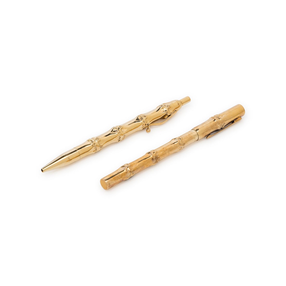 Louis Tamis, Two 14k Gold Bamboo Pens (1 of 2)