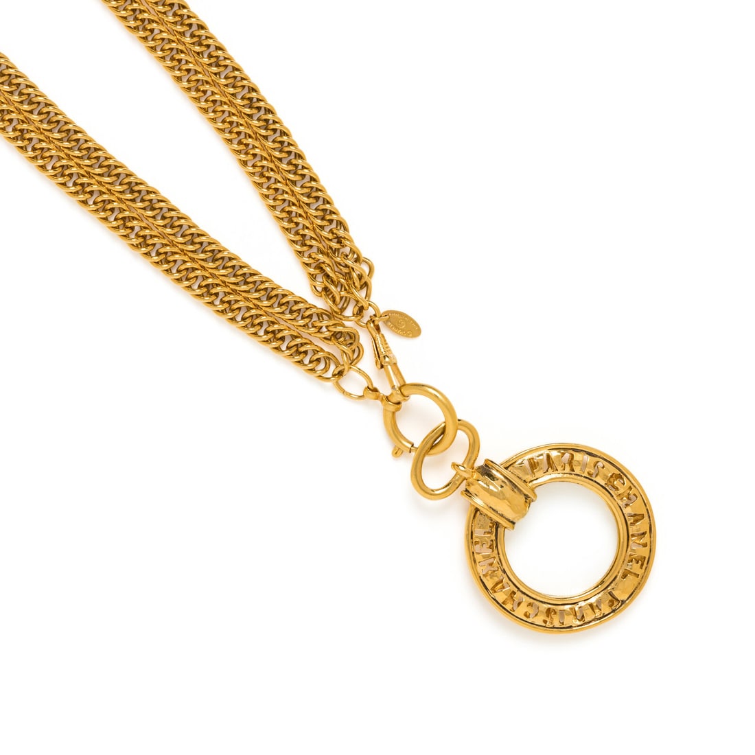 Chanel, Chain Necklace with Magnifying Glass Pendant (1 of 5)