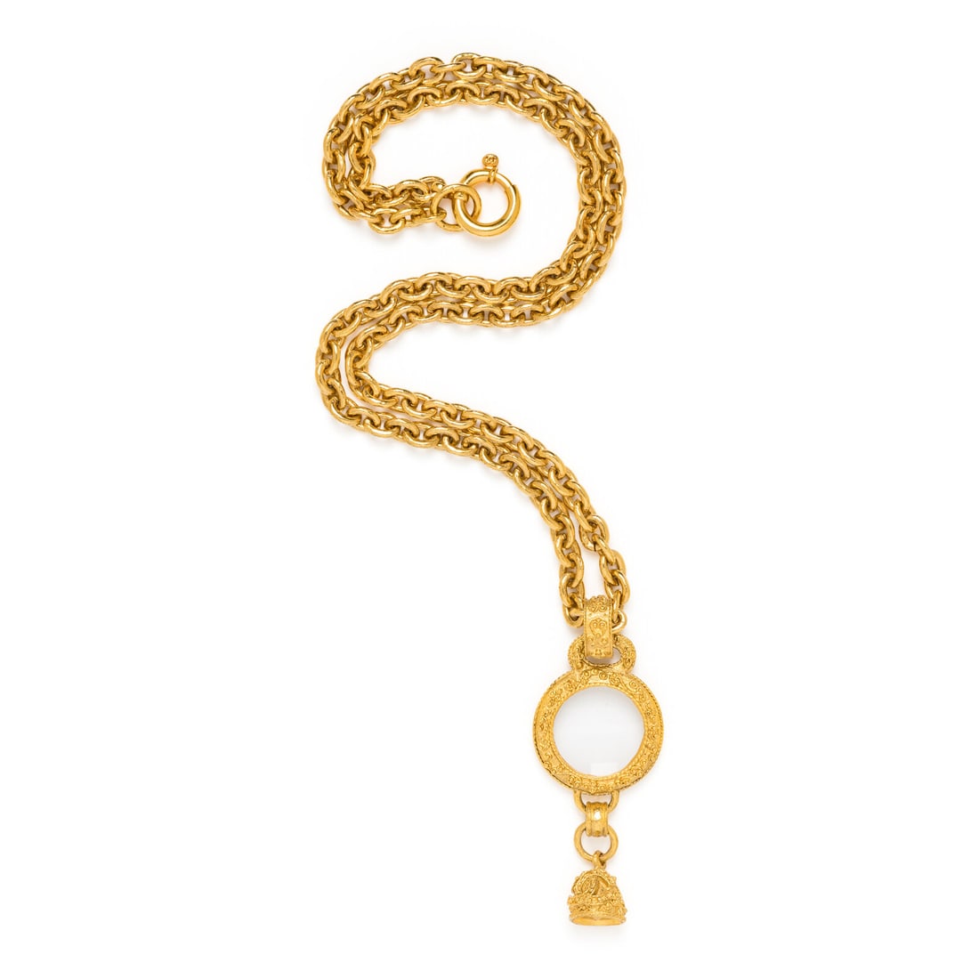 Chanel, Magnifying Glass & Bell Charm Pendant Necklace (1 of 5)