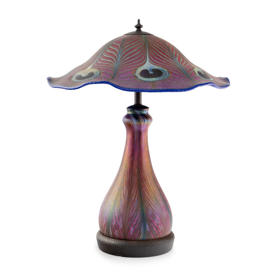 Charles Lotton (American, 1935-2021) Peacock Lamp, 1997 (1 of 2)