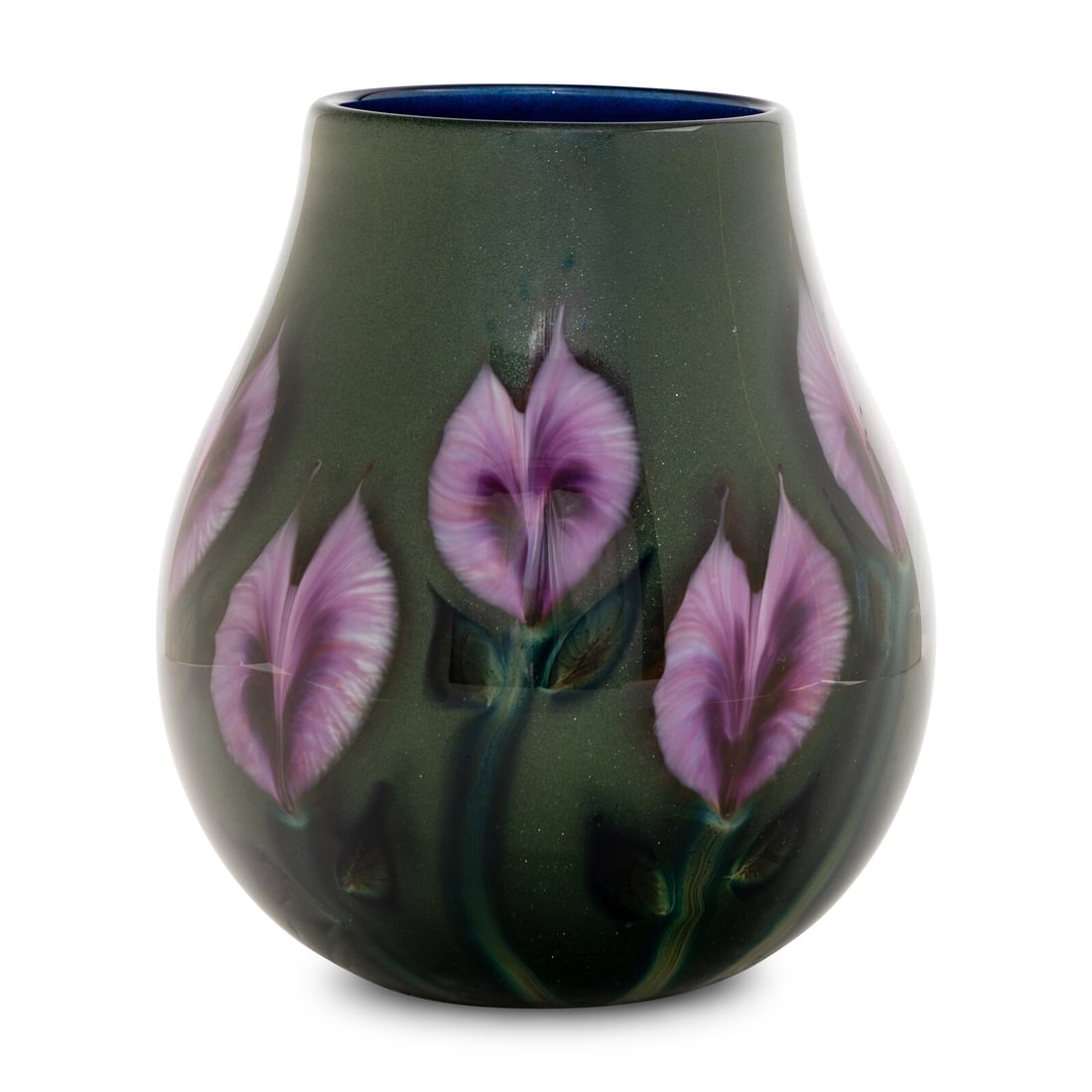 Daniel Lotton (American, b. 1963) Vase, 1997: Daniel Lotton (American, b. 1963) Vase, 1997 blown glass etched signature and date to underside 8 1/4 h x 6 1/2 dia inches. Property from the Estate of Audrey and Philip Rietveld, Crete, Illinois This
