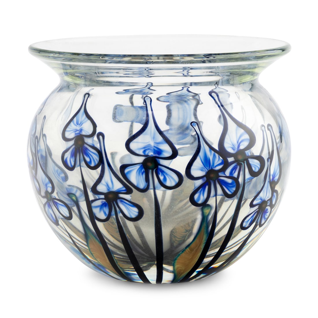 John Lotton (American, b. 1964) Bowl, 1999: John Lotton (American, b. 1964) Bowl, 1999 blown glass etched signature and date to underside 7 7/8 h x 8 3/4 dia inches. Property from the Estate of Audrey and Philip Rietveld, Crete, Illinois This l