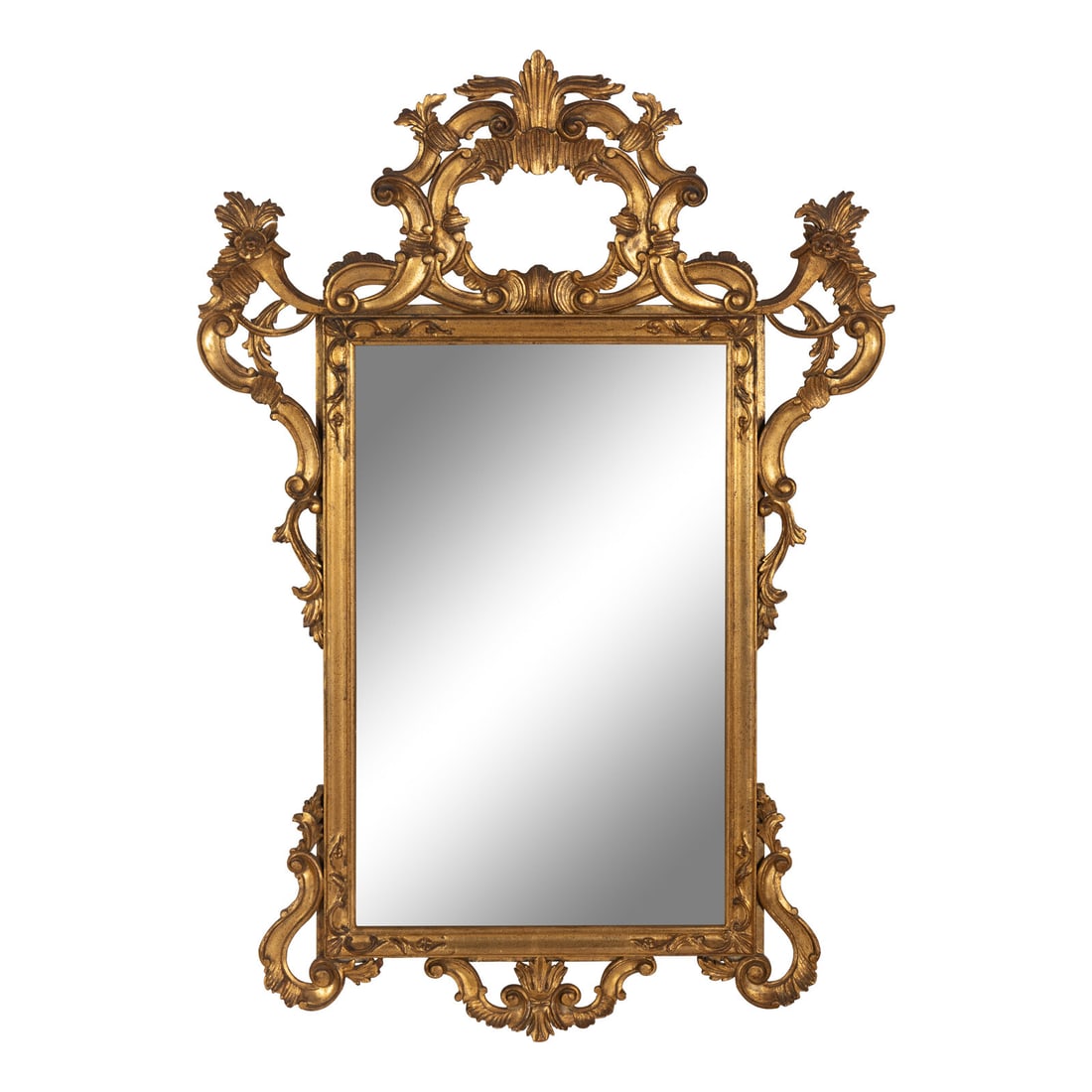 A Pair of Italian Baroque Style Giltwood Mirrors (1 of 2)