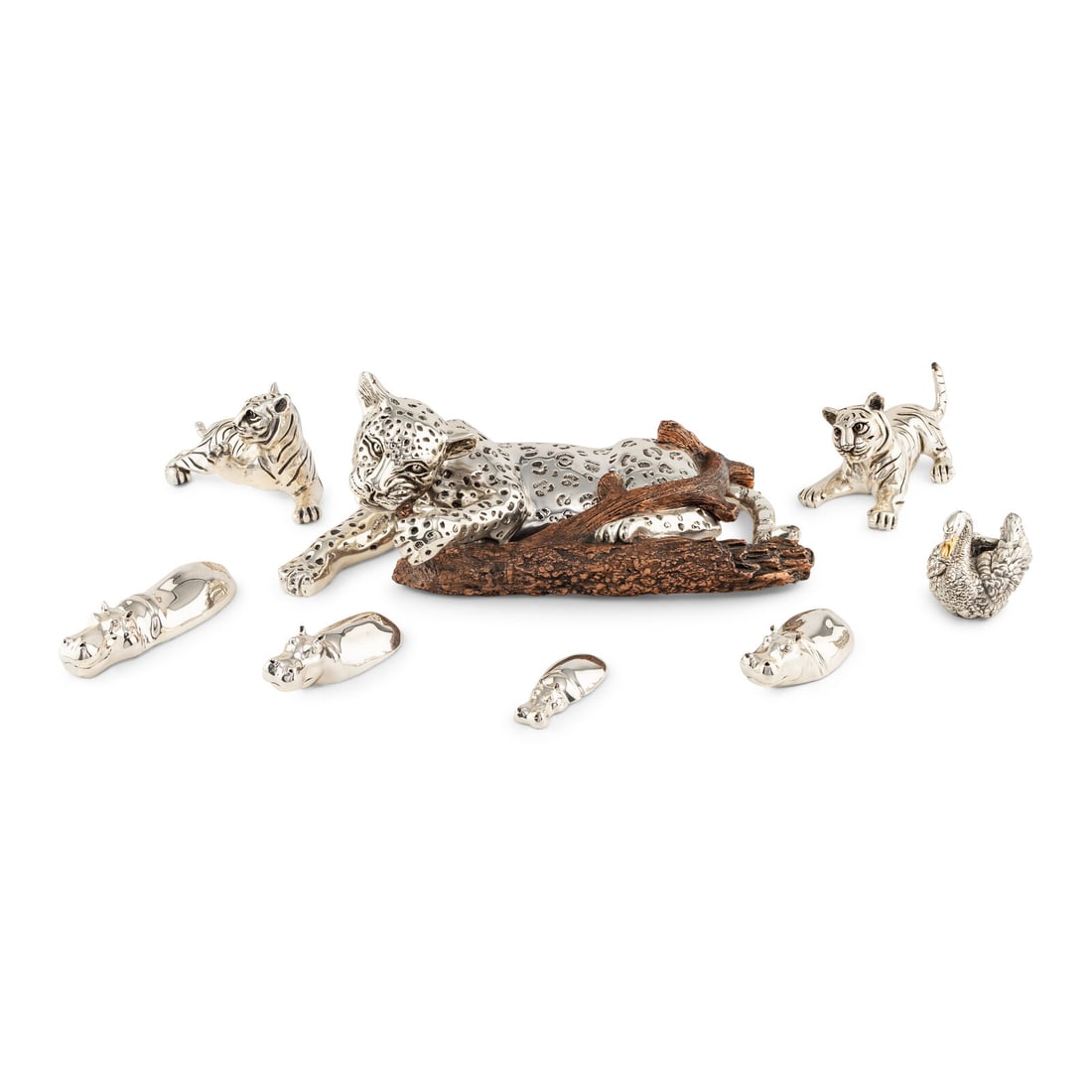 A Group of Eight D'Argenta Silver-Plate Animal Figures (1 of 4)