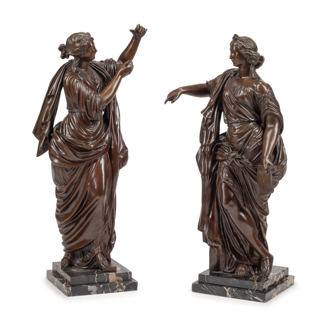 A Pair of French Patinated Bronze Figures (1 of 4)