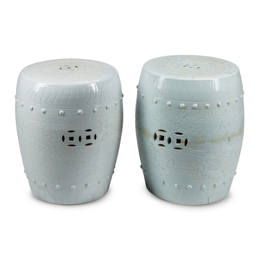 Two Blanc-de-Chine Porcelain Garden Seats (1 of 1)