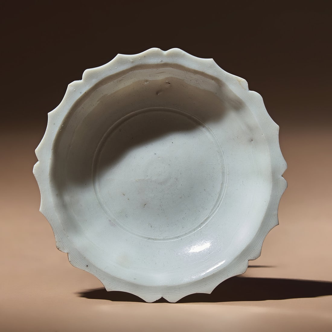 A Chinese Blanc-de-Chine Porcelain Floriform Dish, Late Ming Dynasty (1 of 2)
