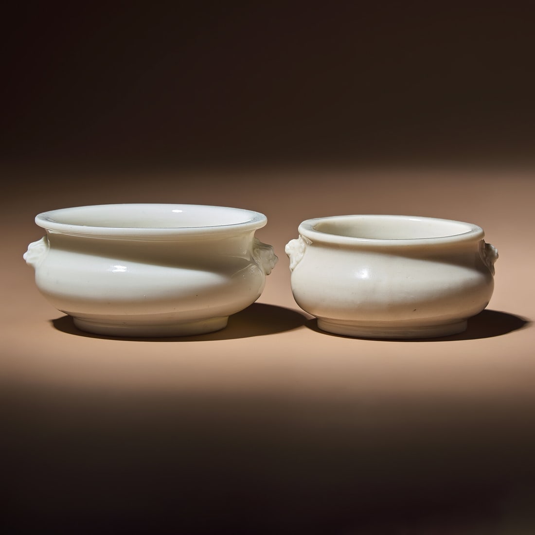 Two Chinese Blanc-de-Chine Porcelain Incense Burners, 17th-18th Century (1 of 5)