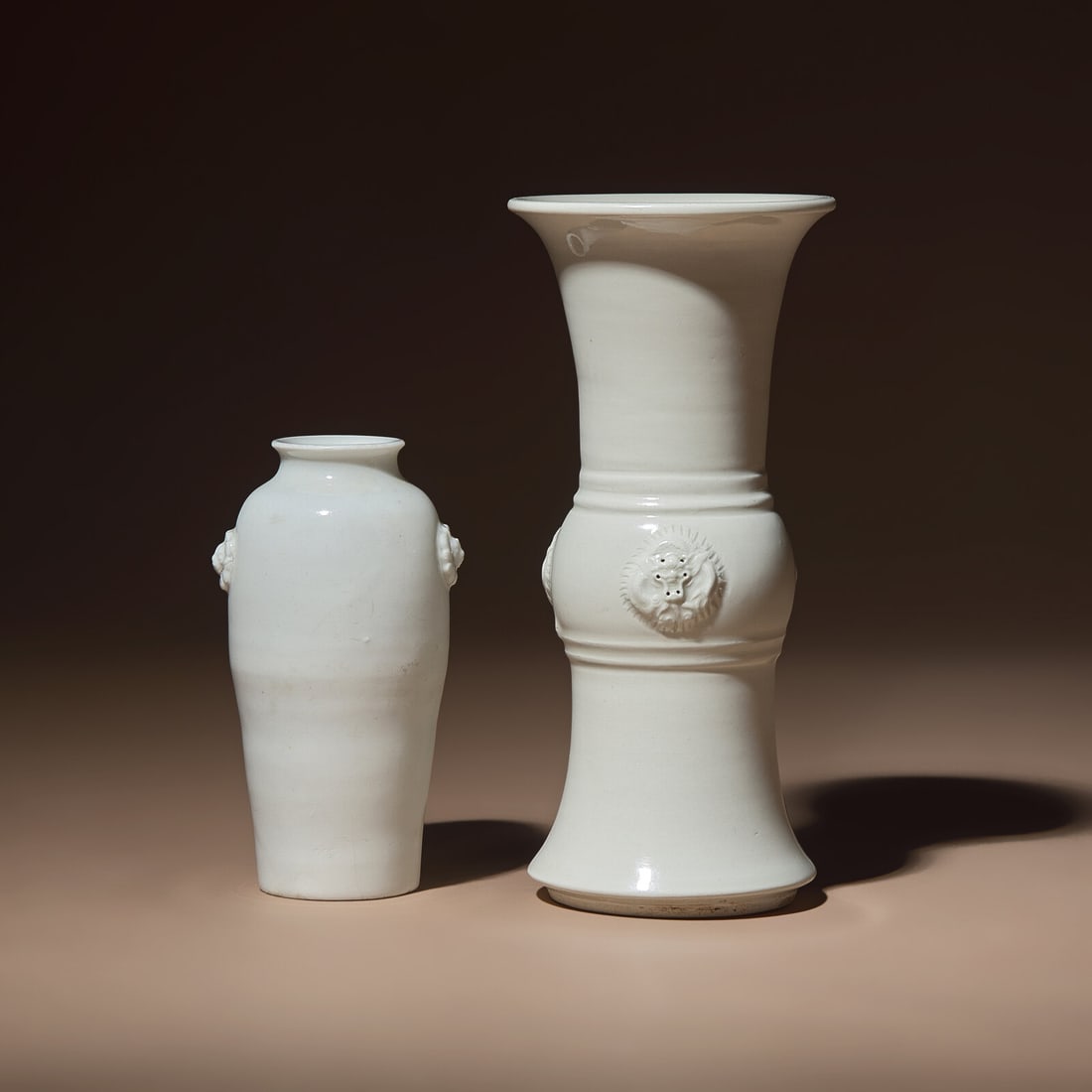 Two Chinese Blanc-de-Chine Porcelain Vases, 17th-18th Century (1 of 4)