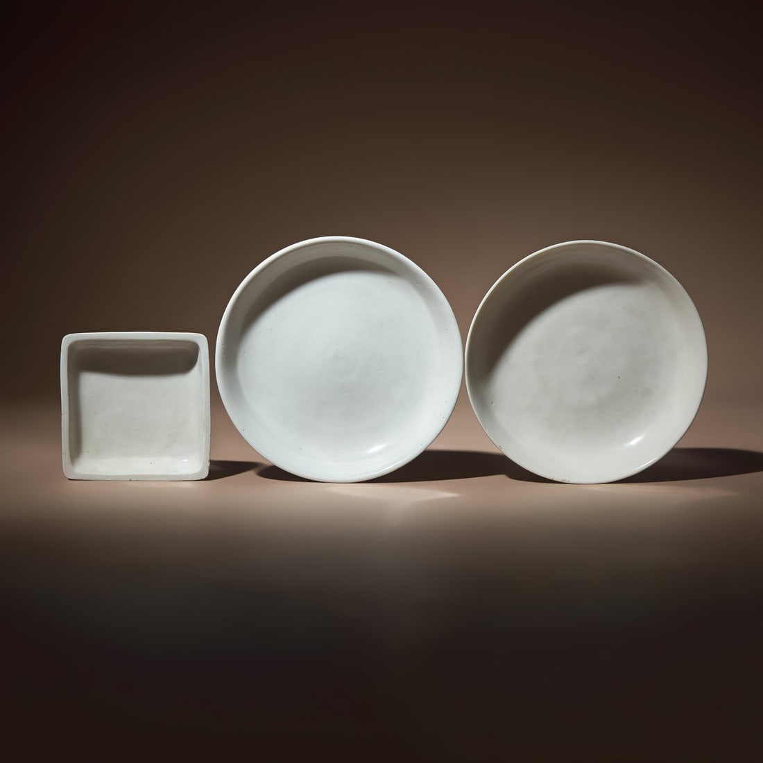 Three Chinese Blanc-de-Chine Porcelain Dishes, 17th-18th Century (1 of 3)