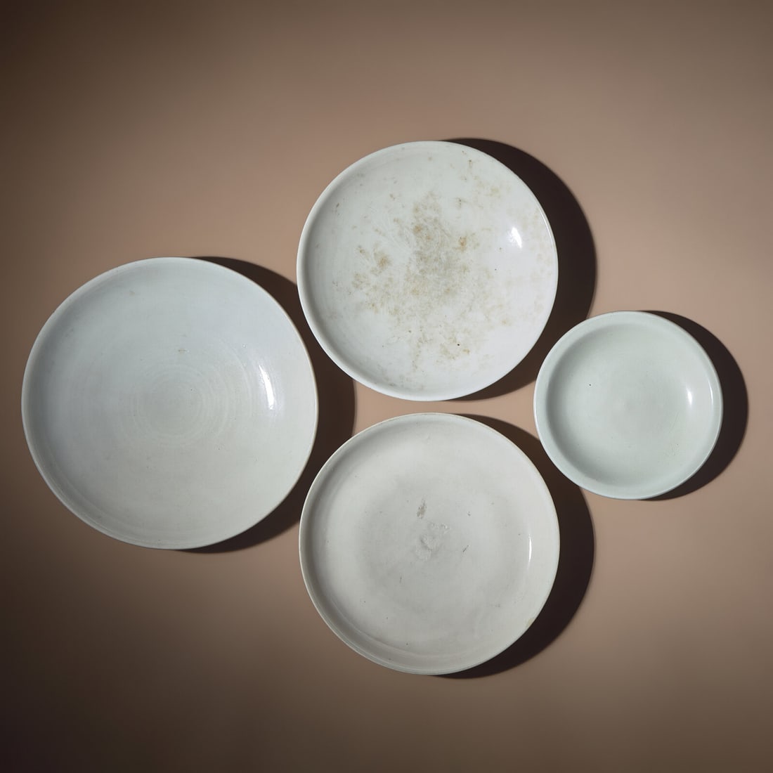 Four Chinese Blanc-de-Chine Porcelain Plates, 17th-Early 18th Century (1 of 3)