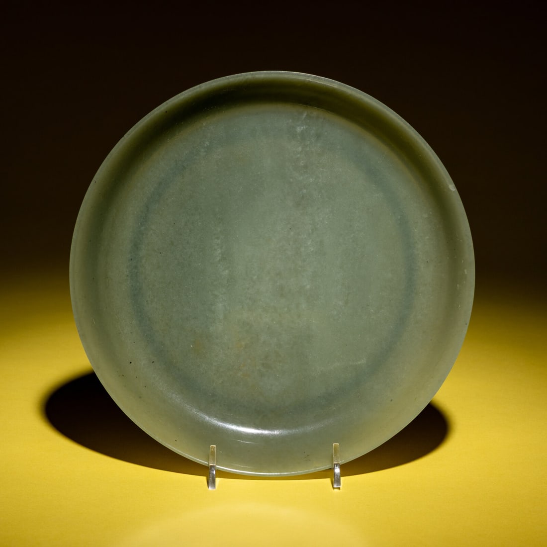 A Chinese Celadon Jade Dish, 19th Century (1 of 4)