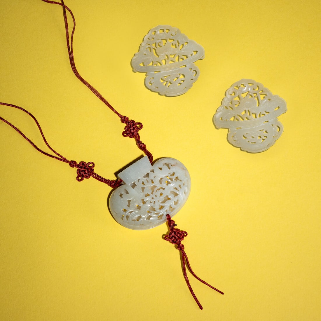 Two Chinese Reticulated White Jade Parfumieres, 19th/Early 20th Century (1 of 2)