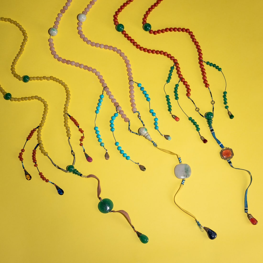 Three Chinese Court Necklaces, Chaozhu, Late 19th-Early 20th Century (1 of 3)
