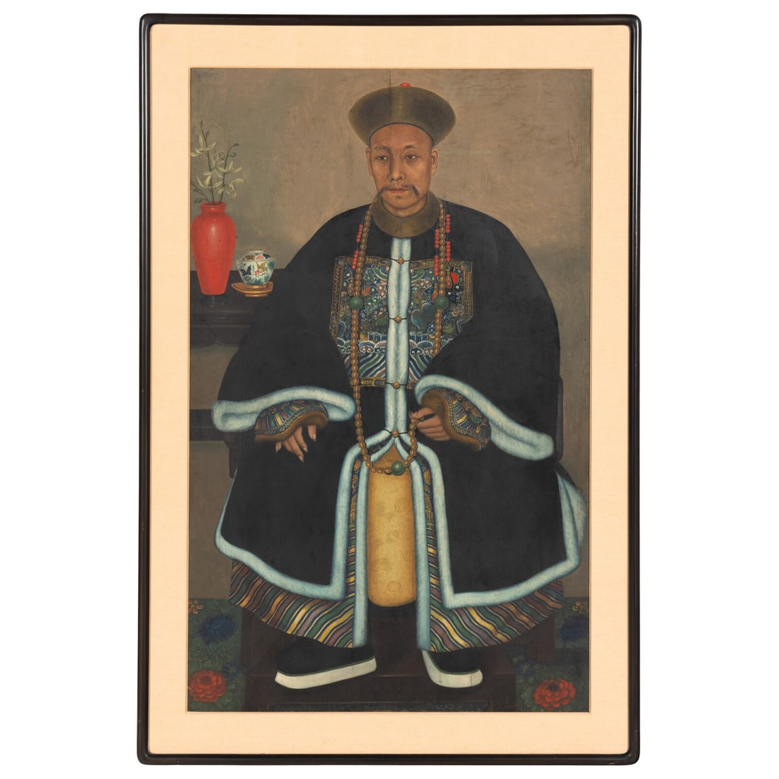 A Chinese Export Painting of a Military Official, 19th Century (1 of 4)