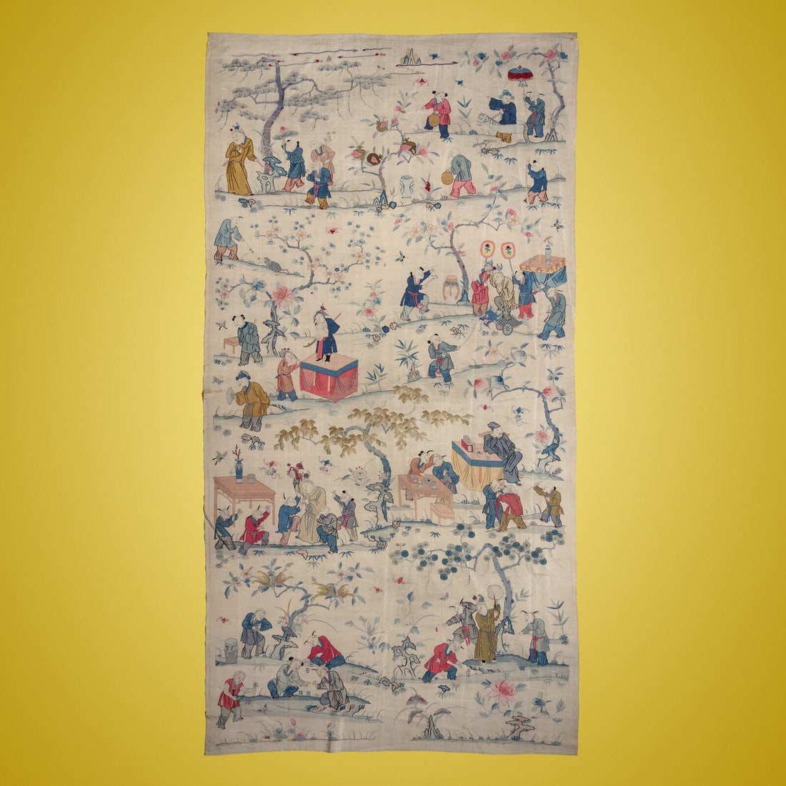 A Large Chinese Kesi Silk 'Hundred Boys' Panel, Circa 1880 (1 of 7)