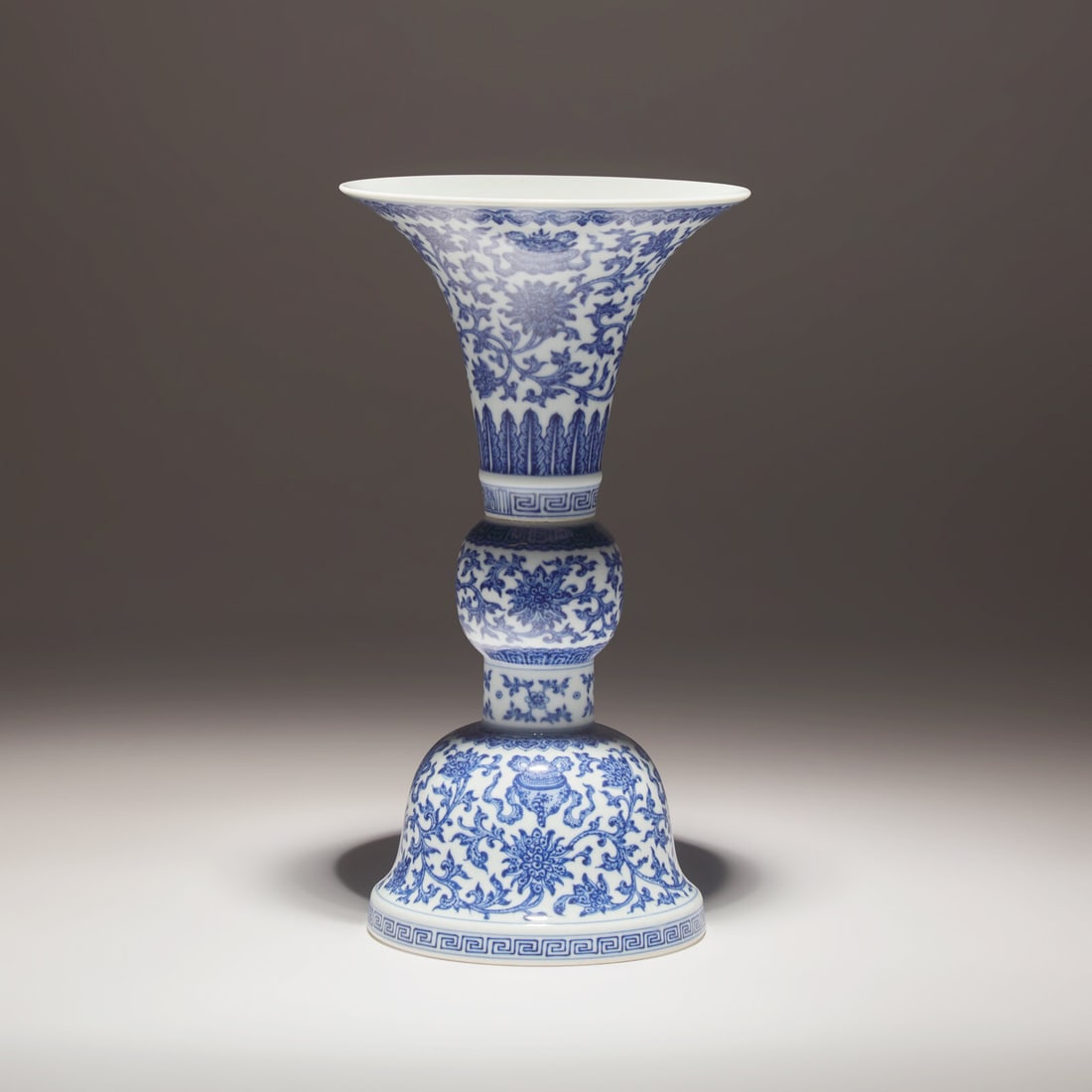 A Chinese Blue and White Porcelain Gu Vase, Jiaqing Mark and of the Period (1 of 4)