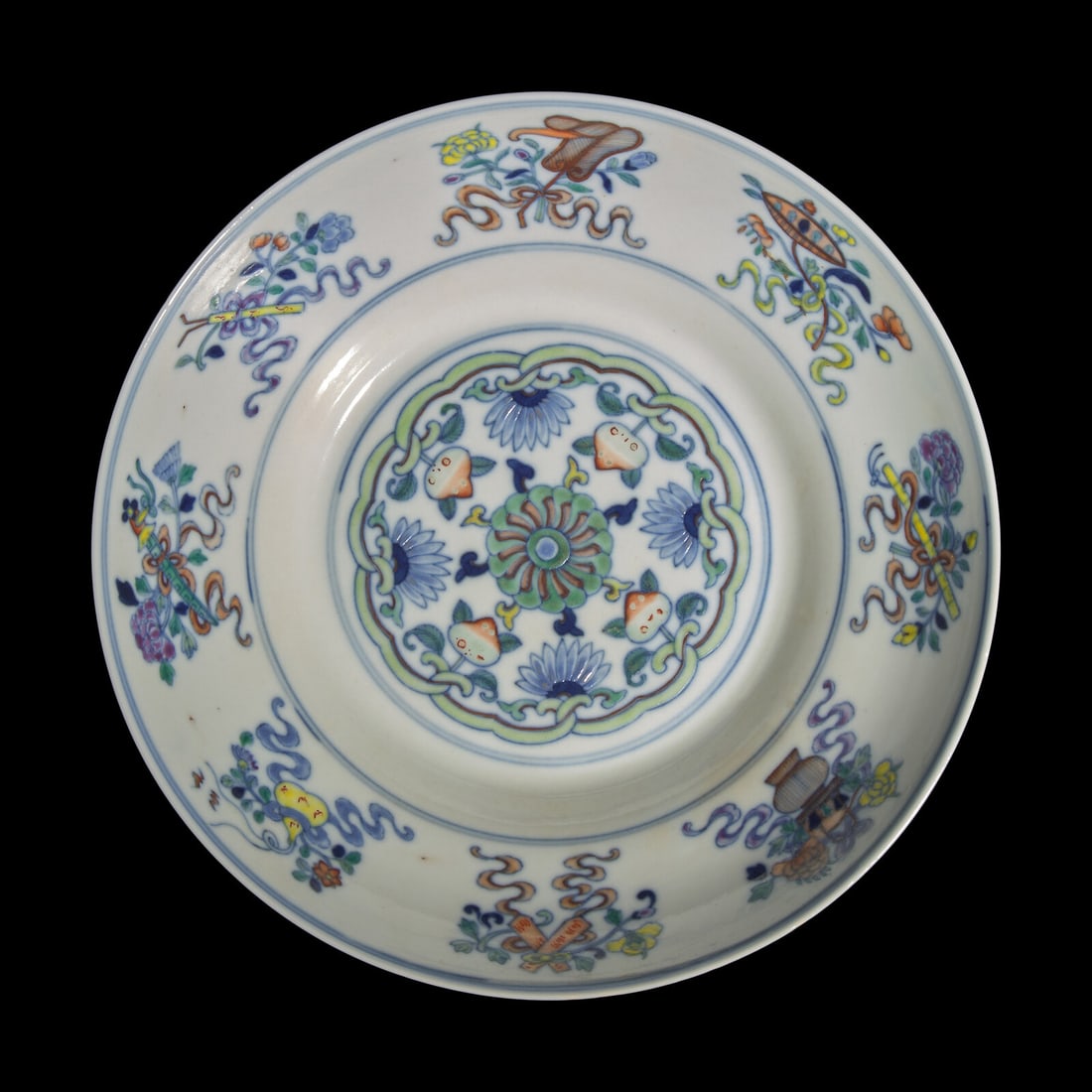 A Chinese Doucai 'Eight Immortals' Porcelain Bowl, Guangxu Mark and of the Period (1 of 3)