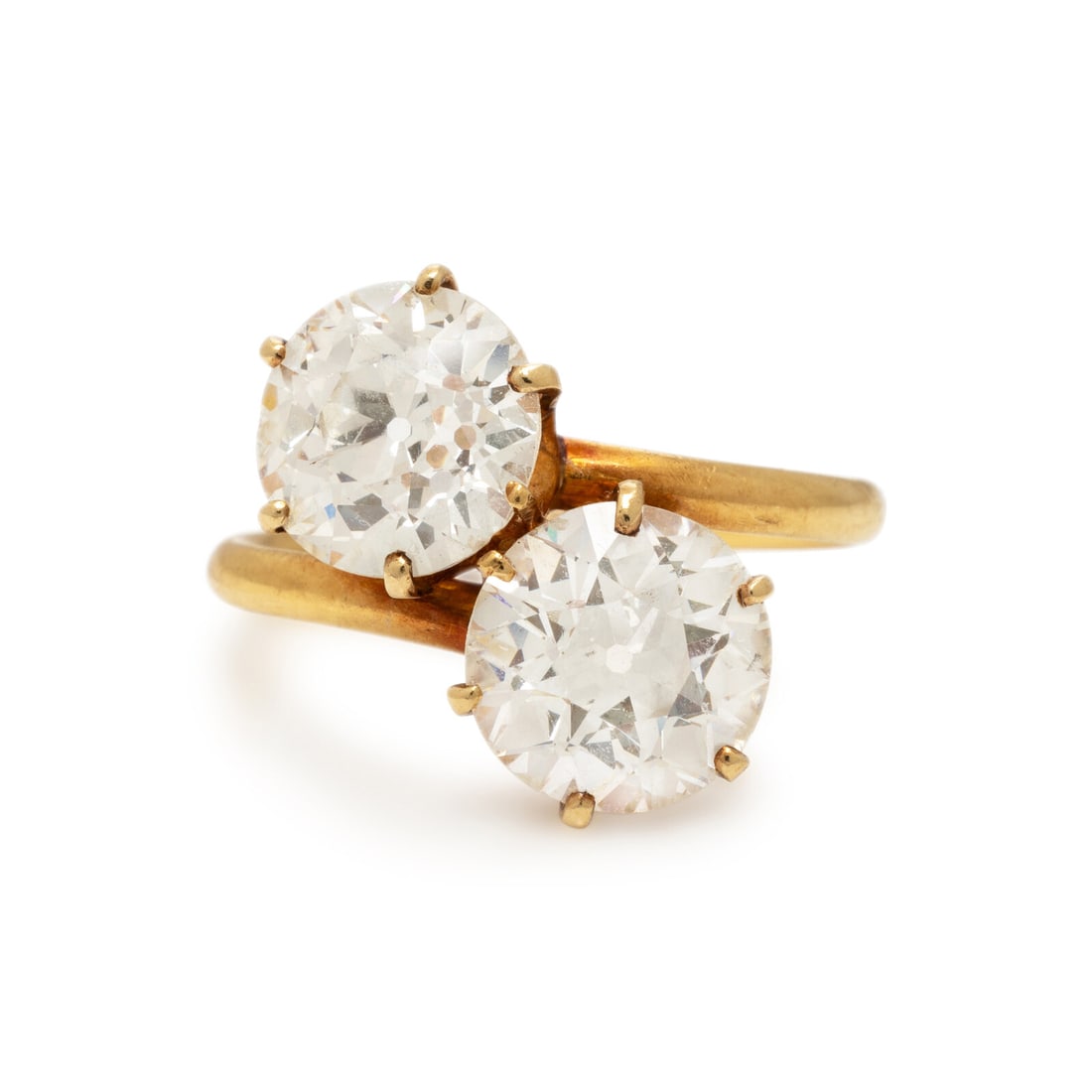 Diamond and Yellow Gold 'Toi et Moi' Ring (1 of 3)