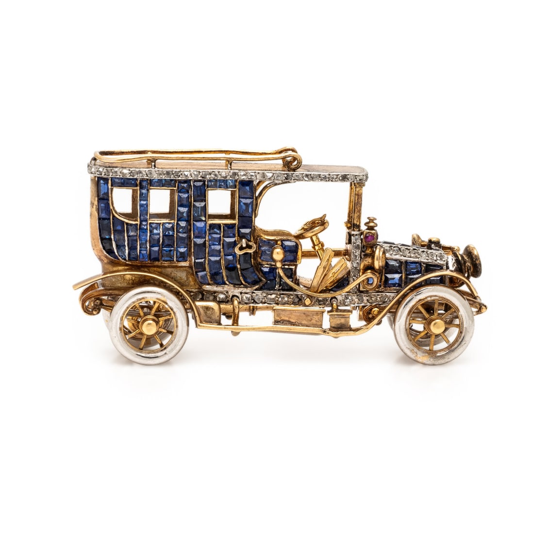 Antique, Sapphire and Diamond Automobile Brooch (1 of 2)