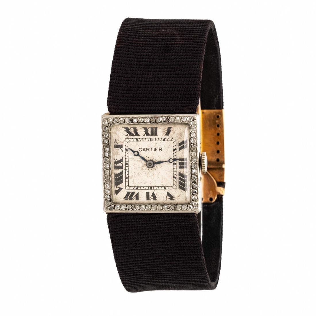 Cartier, Art Deco, Platinum, Gold, and, Diamond Watch: Cartier, Art Deco, Platinum, Gold, and, Diamond Watch Maker: Cartier Case number: 11207 4054 Serial number: 870385 Year: Circa 1920s Case size: Approx. 21 mm Case material: Platinum and 18 karat yello
