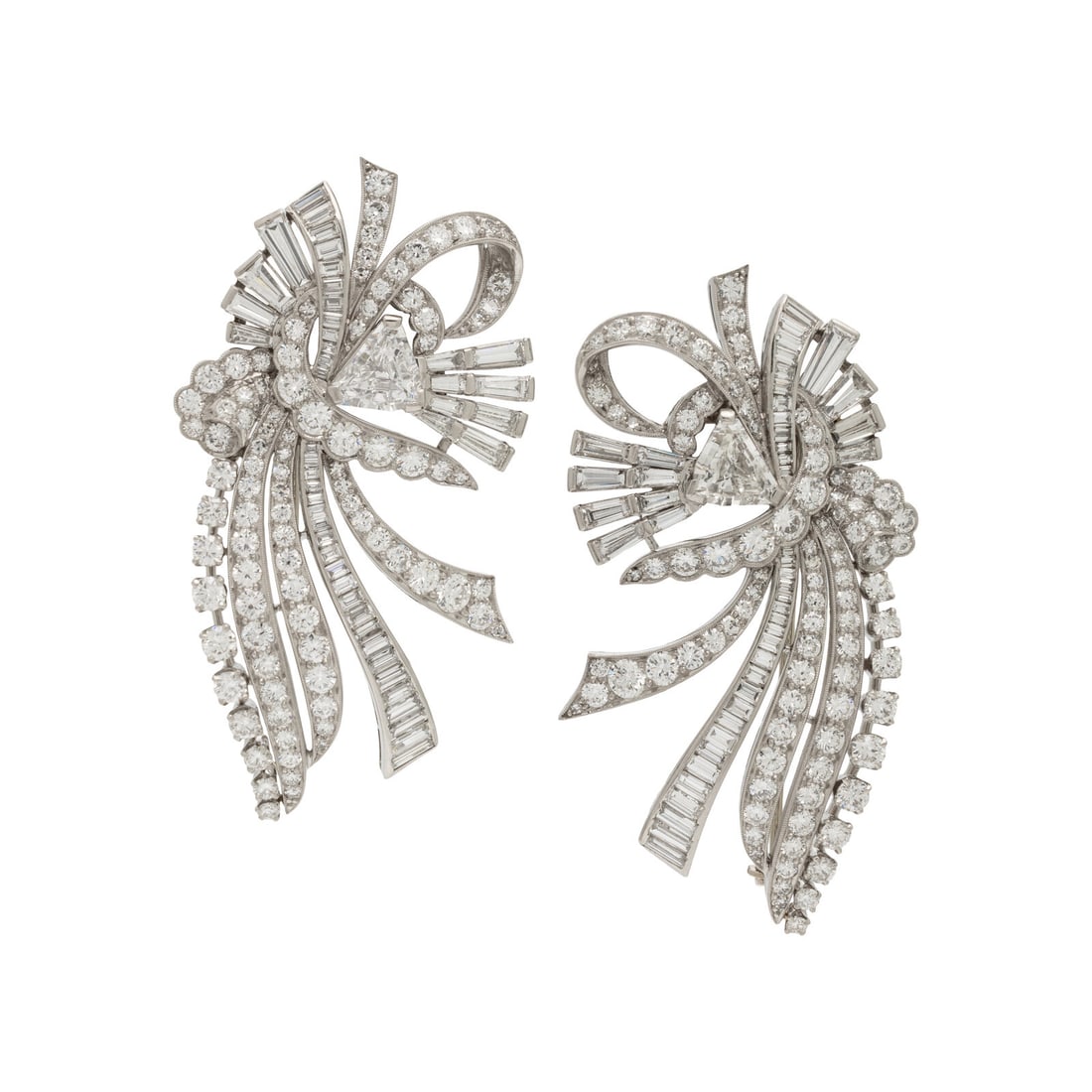 Raymond Yard, Diamond and Platinum Dress Clips (1 of 2)