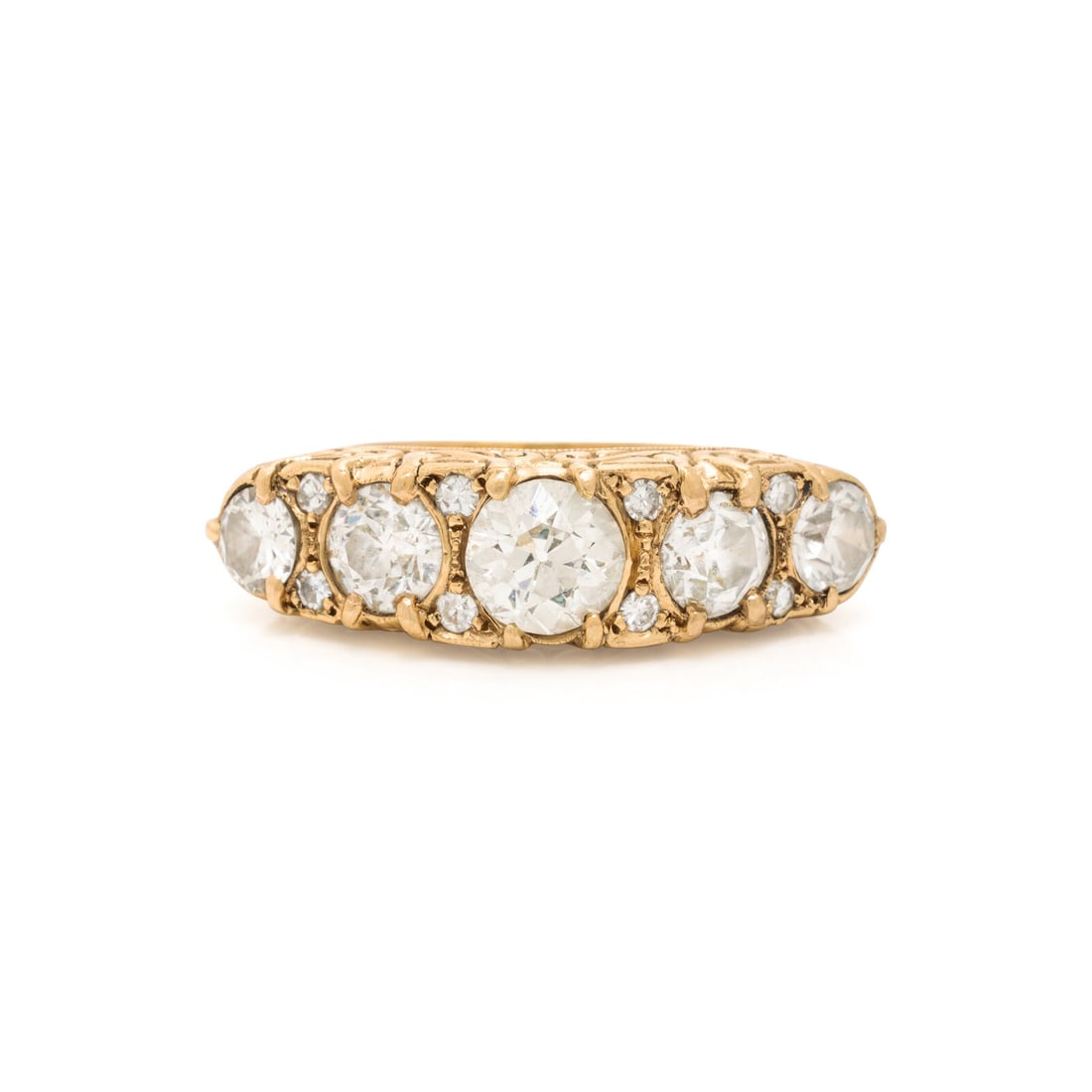 Diamond and Yellow Gold Ring (1 of 4)