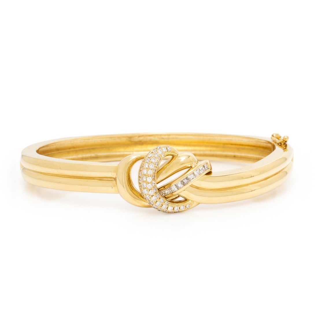 Roseark, Yellow Gold and Diamond Bangle Bracelet (1 of 2)