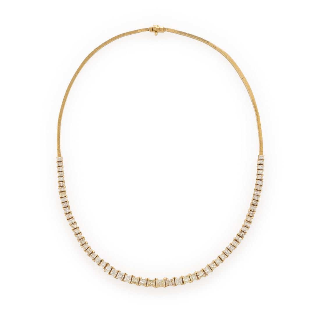 Diamond and Yellow Gold Necklace (1 of 3)