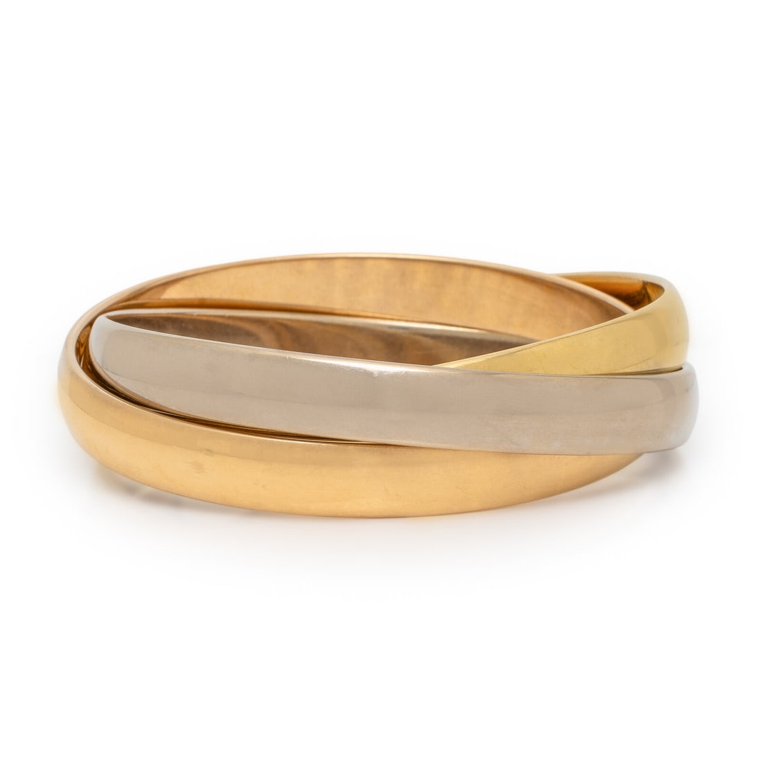Cartier, 'Trinity', Tricolor Gold Bangle Bracelet (1 of 2)