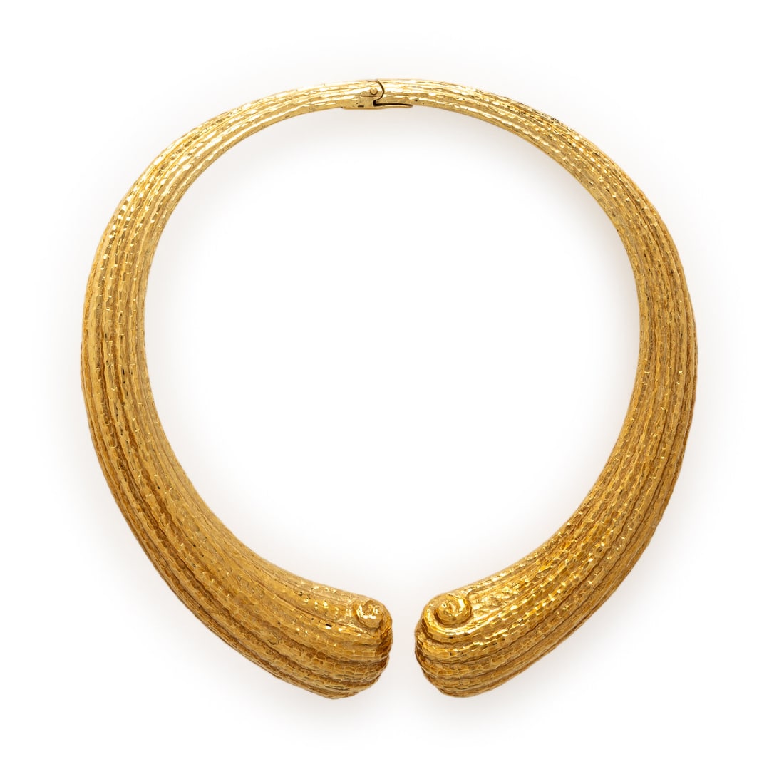 Frattini, Yellow Gold Hinged Collar Necklace (1 of 2)