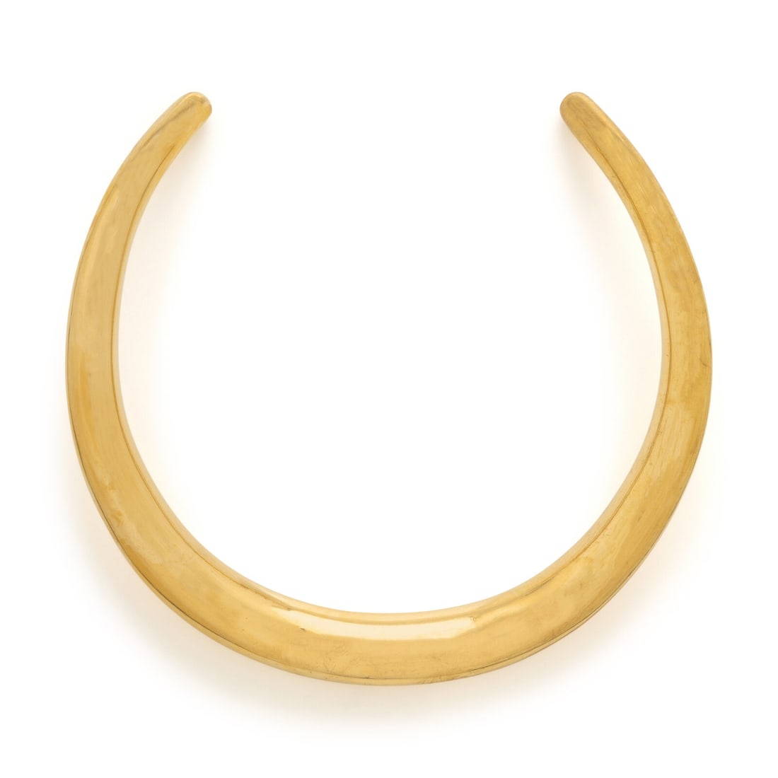 Georg Jensen, Yellow Gold Collar Necklace: Georg Jensen, Yellow Gold Collar Necklace Designed in hollow 18 karat yellow gold. 15 inches inner circumference. Stamp: C11 750 1029A GEORG JENSEN DENMARK. Gross weight: 97.25 dwt. Property from an I
