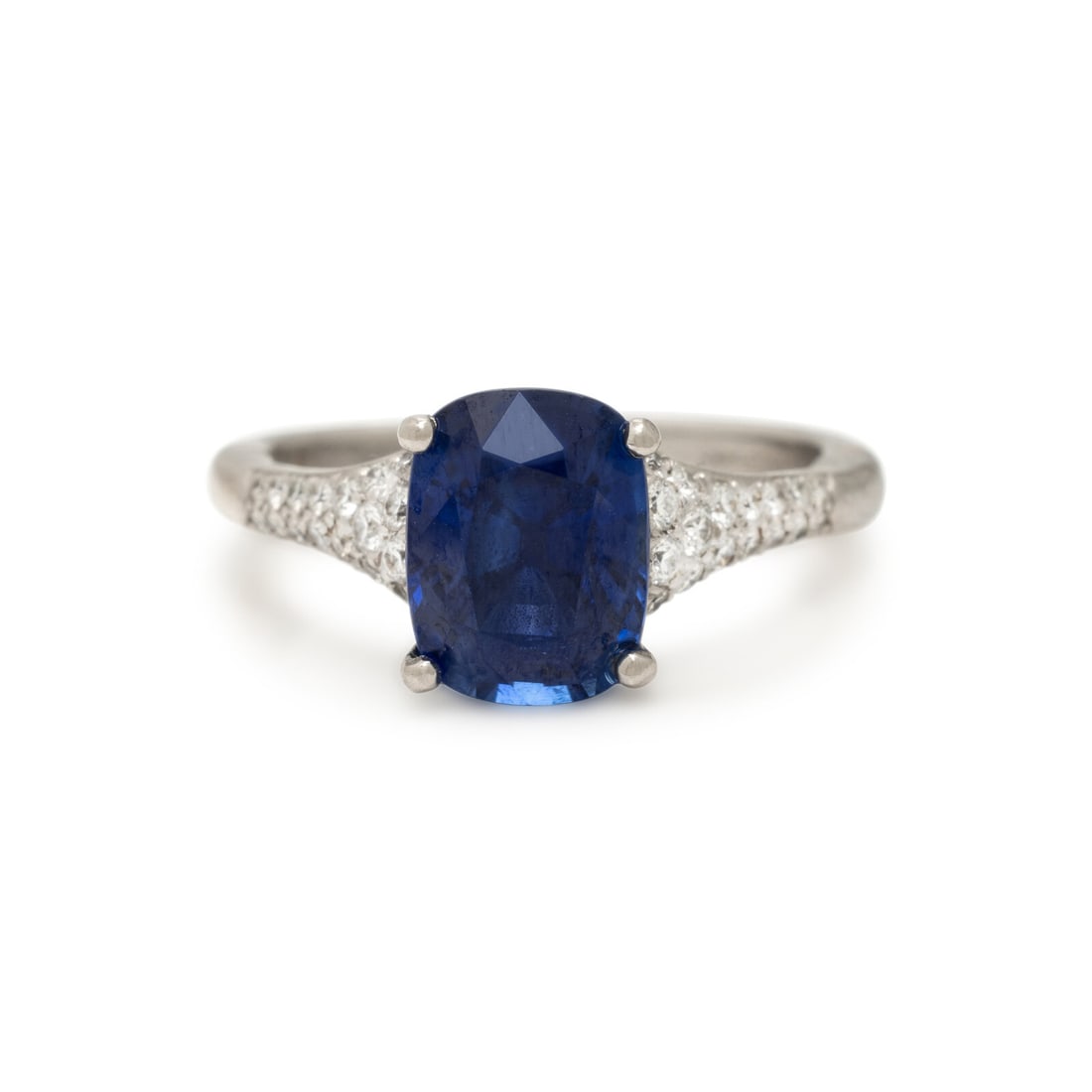 Ceylon Sapphire, Diamond, and Platinum Ring (1 of 4)